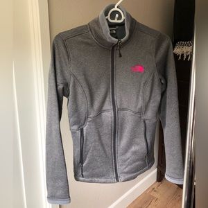 The North Face gray zip up jacket (small)